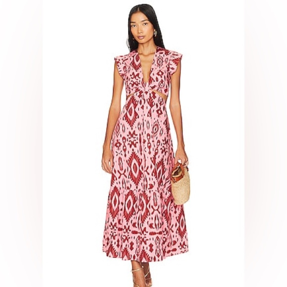 Steve Madden Pink Patterned Maxi Dress